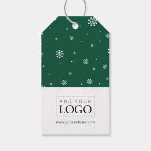 Lichter & Schnee Grüne Frohe Weihnachten Geschäft- Geschenkanhänger