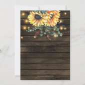 Lichter Sonnenblumen Ich mache GRILLEN Probe Abend Einladung (Rückseite)