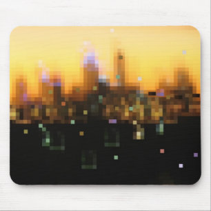 Lichter Stadt Sonnenuntergang Mousepad