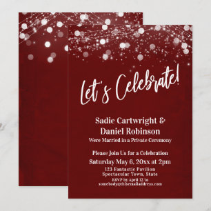 Lichter strukturiert Lasst uns feiern Burgunder Em Einladung