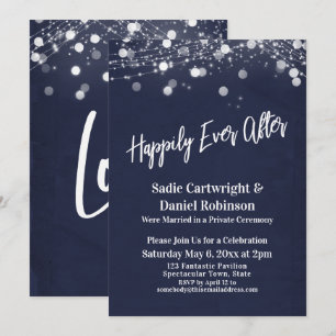 Lichter Texturiert Glücklich bis ans Ende der Empf Einladung