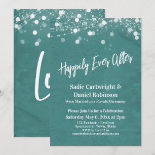 Lichter Texturiert Glücklich bis ans Ende der Empf Einladung