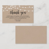 Lichter, Thema "Farm Kraft", Hochzeit Danke Begleitkarte (Vorne/Hinten)