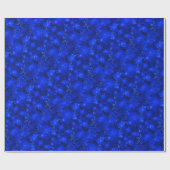 Lichter u. Schneeflocken, Blau - Weihnachten Geschenkpapier (Flach)
