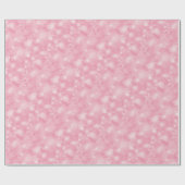 Lichter u. Schneeflocken, Rosa - Weihnachten Geschenkpapier (Flach)