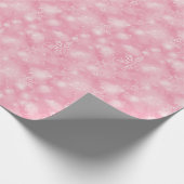 Lichter u. Schneeflocken, Rosa - Weihnachten Geschenkpapier (Ecke)