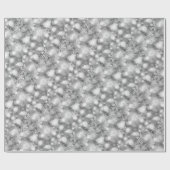 Lichter u. Schneeflocken, Silber - Weihnachten Geschenkpapier (Flach)