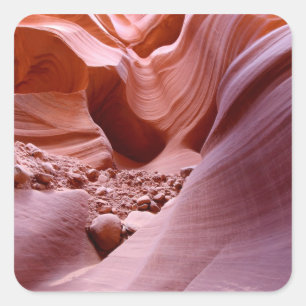 Lichter und Felsen im Canyon Quadratischer Aufkleber