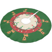 Lichter und Rentierer Weihnachtsbaumrock Polyester Weihnachtsbaumdecke (Schrägansicht)