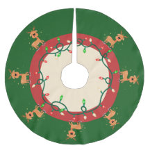 Lichter und Rentierer Weihnachtsbaumrock