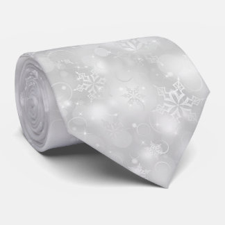 Lichter und Schneeflocken, Silber - Krawatte