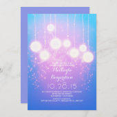 Lichter und Signalleuchten leuchten Brautparty Einladung (Vorne/Hinten)