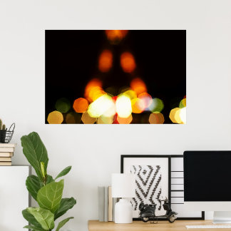 Lichter von Paris, Eiffelturm Art Poster