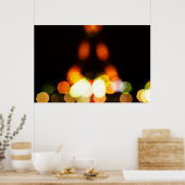 Lichter von Paris, Eiffelturm Art Poster (Küche)