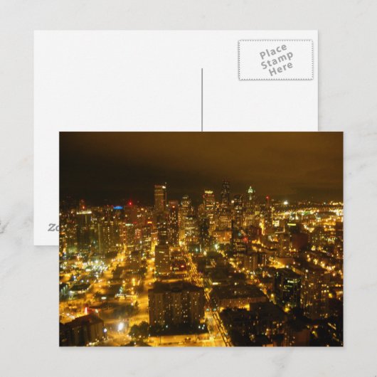 Lichter von Seattle Postkarte (Vorne/Hinten)