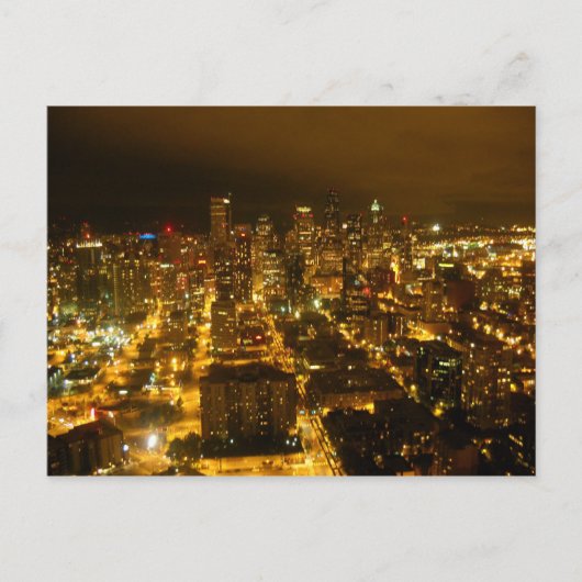 Lichter von Seattle Postkarte (Vorderseite)