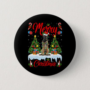 Lichter Weihnachtsbaum Santa Belgischer Malinois H Button