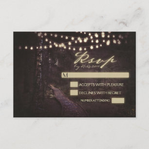 Lichtereihm-Baum-Hochzeit RSVP Karte