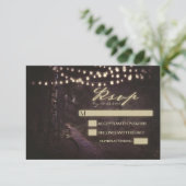 Lichtereihm-Baum-Hochzeit RSVP Karte (Stehend Vorderseite)