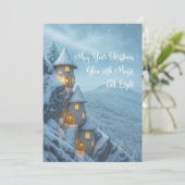 Lichterfee auf den Winterklippen Feiertagskarte (Stehend Vorderseite)