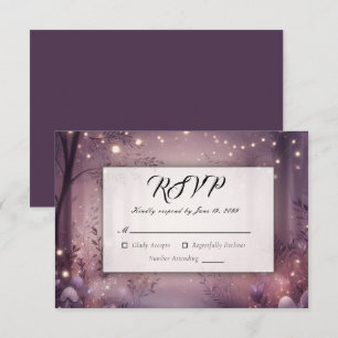 Lichterfee im Wald Glowing Hochzeit RSVP Karte