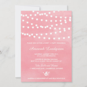 Lichterfee Rosa Sweet Sixteen Party-Einladung Einladung
