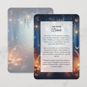 Lichterfee und mondbeschienene Wald-Magie-Hochzeit Begleitkarte