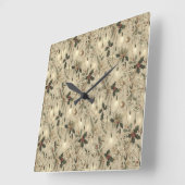 Lichterfee, Wald Hell Quadratische Wanduhr (Winkel)