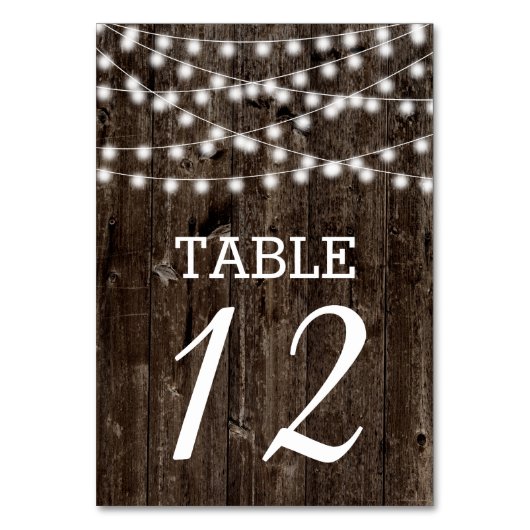 Lichterfolge an der alten Tischnummer (Vorderseite)