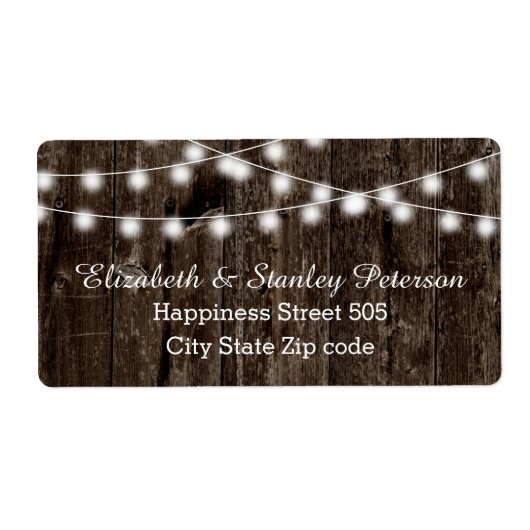 Lichterfolge bei der Sommerhochzeit aus alten Holz (Vorne)