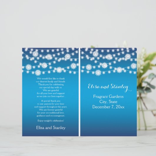 Lichterfolge Blaue Hochzeitsfeier (Stehend Vorderseite)