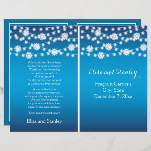 Lichterfolge Blaue Hochzeitsfeier (Vorne/Hinten)