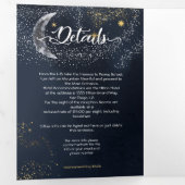 Lichterfolge Celestial Star Night Sky Dreifach Gefaltete Einladung (Innen Erste Seite)