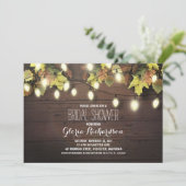 Lichterfolge fallen Brautdusche-Einladung Einladung (Stehend Vorderseite)