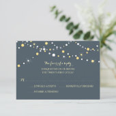 Lichterfolge | Hochzeit RSVP Karte (Stehend Vorderseite)