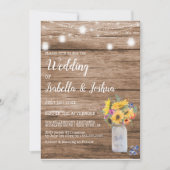 Lichterfolge | Mason Jar Wedding Einladung (Vorderseite)