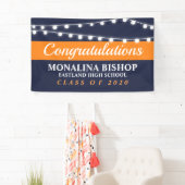 Lichterfolge| Navy Blue Orange Class of 2020 Banner (Insitu)
