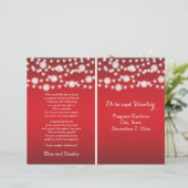 Lichterfolge Rote Hochzeit mit Schneeflocken (Stehend Vorderseite)