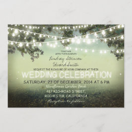 Lichterfolge rustikale Hochzeitseinladung Einladung