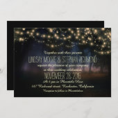 Lichterfolge rustikale Hochzeitseinladung Einladung (Vorne/Hinten)