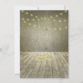 Lichterfolge rustikaler Hintergrund Einladung (Rückseite)