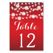 Lichterfolge, schneeflocke Tischnummer (Rückseite)