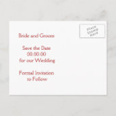 Lichterfolge, Schneeflockenhochzeit Das Datum spei Ankündigungspostkarte (Rückseite)