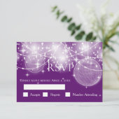 Lichterfolge und Hochzeitskarte RSVP Karte (Stehend Vorderseite)