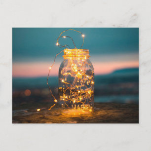 Lichterglas, Weihnachten, Danke, Sommer Feiertagspostkarte