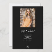 Lichterkette Abschluss Foto Einladung (Rückseite)