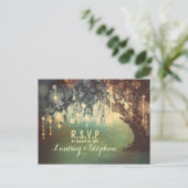 Lichterkette Baum RSVP Postkarten (Stehend Vorderseite)