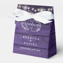 Lichterkette Blumen Rustikal Lila Holz Hochzeit