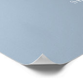 Lichterkette Dusty Blue Hochzeits-Willkommensschil Poster (Ecke)