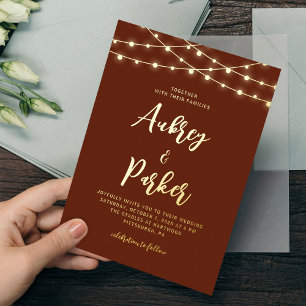 Lichterkette FOIL individuelle Farbgebung Hochzeit Folieneinladung